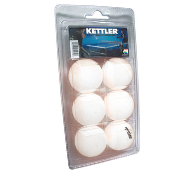 KETTLER 1-Star TT Balls, 6 Pack-Table Tennis Balls-Kettler-White-Game Room Shop