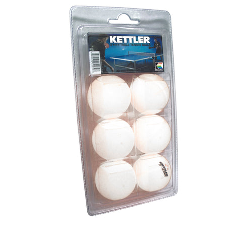 Image of KETTLER 1-Star TT Balls, 6 Pack-Table Tennis Balls-Kettler-White-Game Room Shop