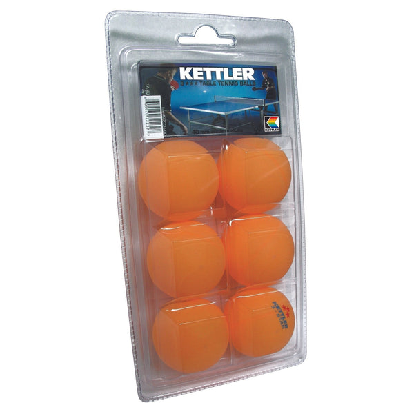 KETTLER 3-Star TT Balls, 6 Pack-Table Tennis Balls-Kettler-White-Game Room Shop