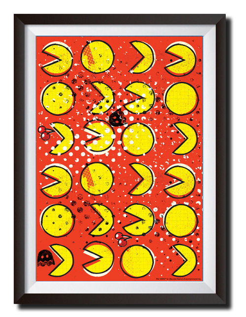 Namco Arcade Wall Art-Poster Decorations-Namco-Pac Man Over Print Pattern Poster-Game Room Shop