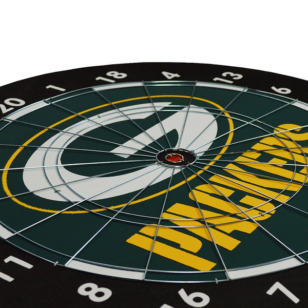 NFL Dart Cabinet Gift Set (Various Teams)-Dartboard Cabinets-Imperial-Green Bay Packers Dart Cabinet Gift Set-Game Room Shop