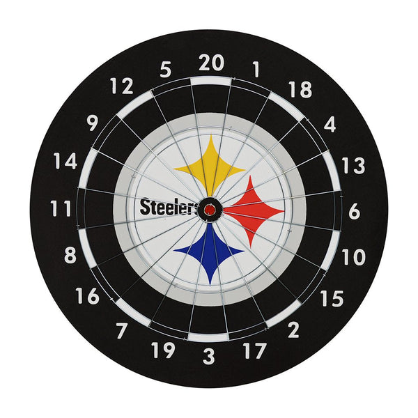NFL Dart Cabinet Gift Set (Various Teams)-Dartboard Cabinets-Imperial-Pittsburgh Steelers Dart Cabinet Gift Set-Game Room Shop