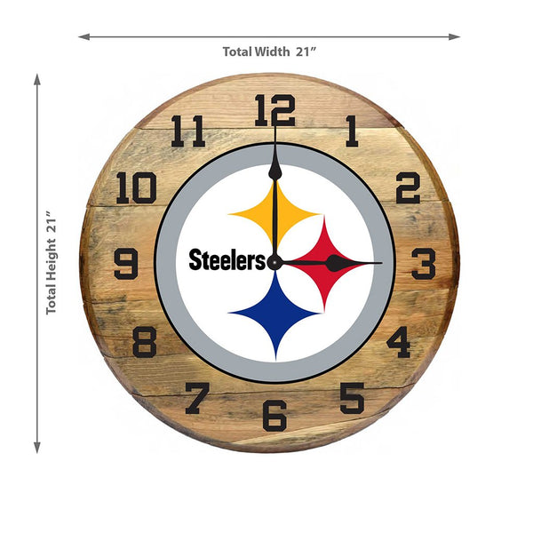 OAK BARREL CLOCK (Various Teams)-Decor-Imperial-GREEN BAY PACKERS-NFL-Game Room Shop