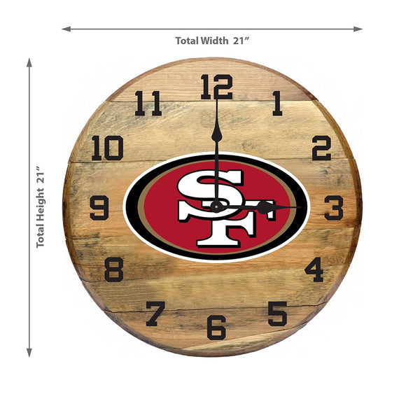 OAK BARREL CLOCK (Various Teams)-Decor-Imperial-GREEN BAY PACKERS-NFL-Game Room Shop