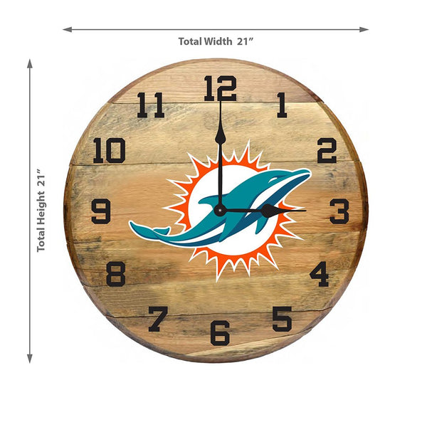 OAK BARREL CLOCK (Various Teams)-Decor-Imperial-GREEN BAY PACKERS-NFL-Game Room Shop