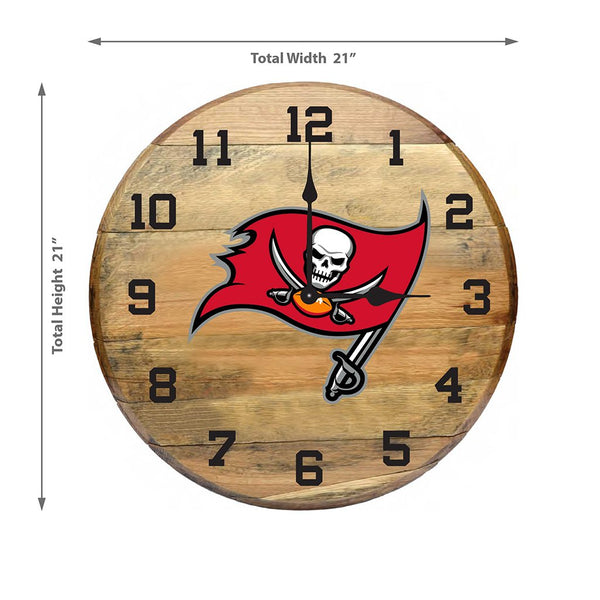 OAK BARREL CLOCK (Various Teams)-Decor-Imperial-GREEN BAY PACKERS-NFL-Game Room Shop