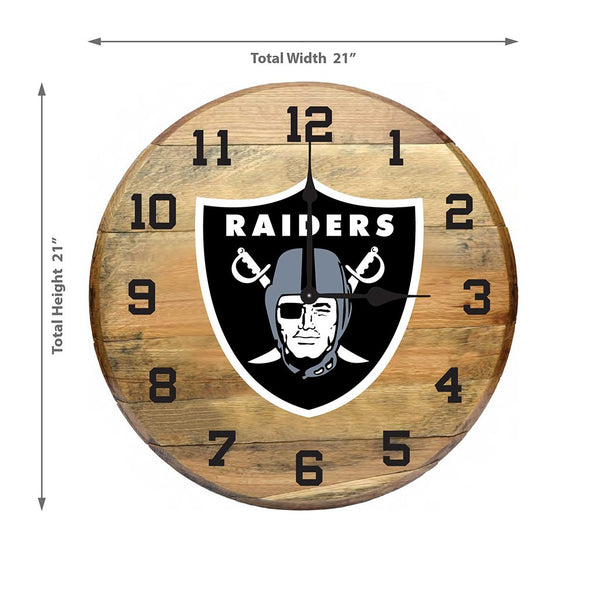 OAK BARREL CLOCK (Various Teams)-Decor-Imperial-GREEN BAY PACKERS-NFL-Game Room Shop