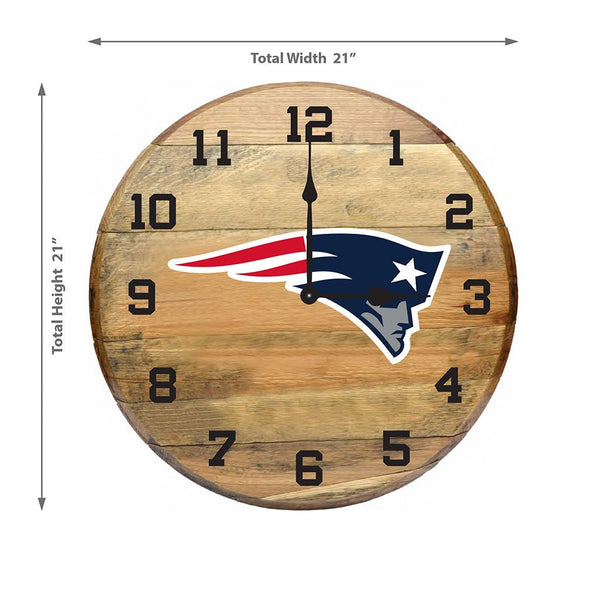 OAK BARREL CLOCK (Various Teams)-Decor-Imperial-GREEN BAY PACKERS-NFL-Game Room Shop