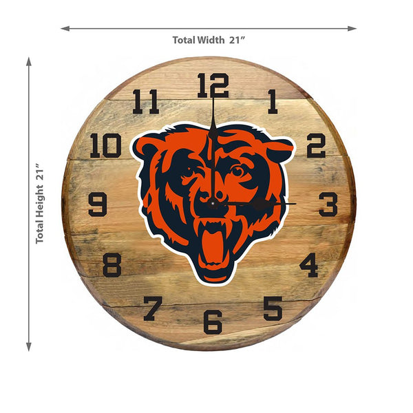OAK BARREL CLOCK (Various Teams)-Decor-Imperial-GREEN BAY PACKERS-NFL-Game Room Shop