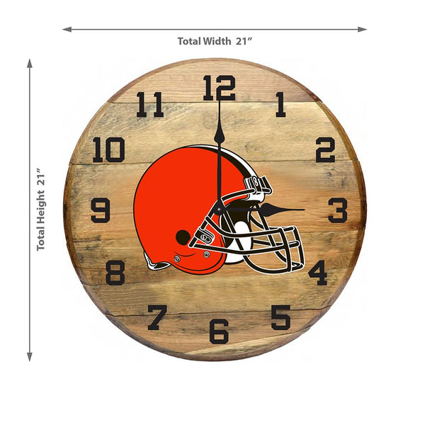 OAK BARREL CLOCK (Various Teams)-Decor-Imperial-GREEN BAY PACKERS-NFL-Game Room Shop