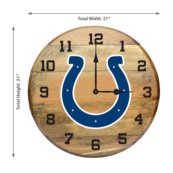 OAK BARREL CLOCK (Various Teams)-Decor-Imperial-GREEN BAY PACKERS-NFL-Game Room Shop