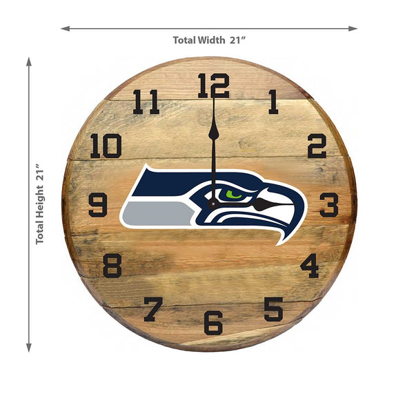 OAK BARREL CLOCK (Various Teams)-Decor-Imperial-GREEN BAY PACKERS-NFL-Game Room Shop