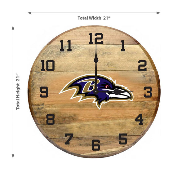 OAK BARREL CLOCK (Various Teams)-Decor-Imperial-GREEN BAY PACKERS-NFL-Game Room Shop