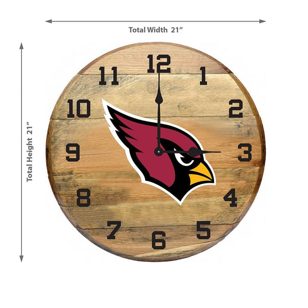 OAK BARREL CLOCK (Various Teams)-Decor-Imperial-GREEN BAY PACKERS-NFL-Game Room Shop