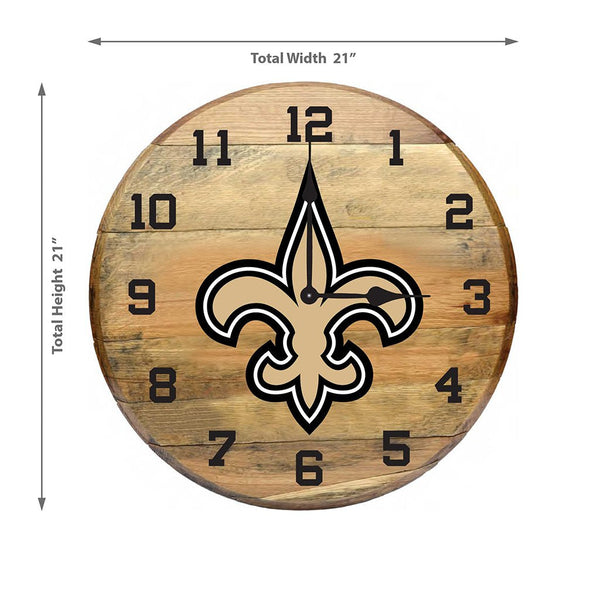 OAK BARREL CLOCK (Various Teams)-Decor-Imperial-GREEN BAY PACKERS-NFL-Game Room Shop