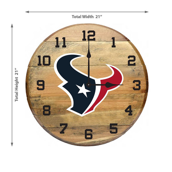 OAK BARREL CLOCK (Various Teams)-Decor-Imperial-GREEN BAY PACKERS-NFL-Game Room Shop