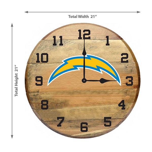 OAK BARREL CLOCK (Various Teams)-Decor-Imperial-GREEN BAY PACKERS-NFL-Game Room Shop