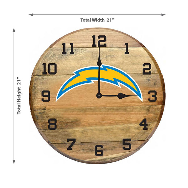 OAK BARREL CLOCK (Various Teams)-Decor-Imperial-GREEN BAY PACKERS-NFL-Game Room Shop