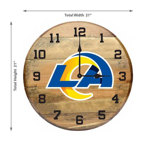 OAK BARREL CLOCK (Various Teams)-Decor-Imperial-GREEN BAY PACKERS-NFL-Game Room Shop