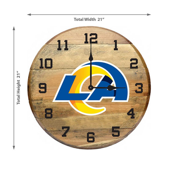 OAK BARREL CLOCK (Various Teams)-Decor-Imperial-GREEN BAY PACKERS-NFL-Game Room Shop