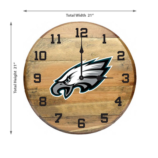 OAK BARREL CLOCK (Various Teams)-Decor-Imperial-GREEN BAY PACKERS-NFL-Game Room Shop