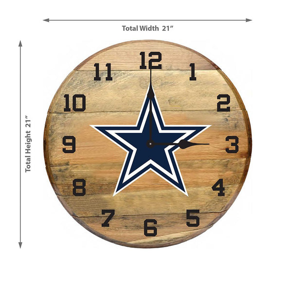 OAK BARREL CLOCK (Various Teams)-Decor-Imperial-GREEN BAY PACKERS-NFL-Game Room Shop
