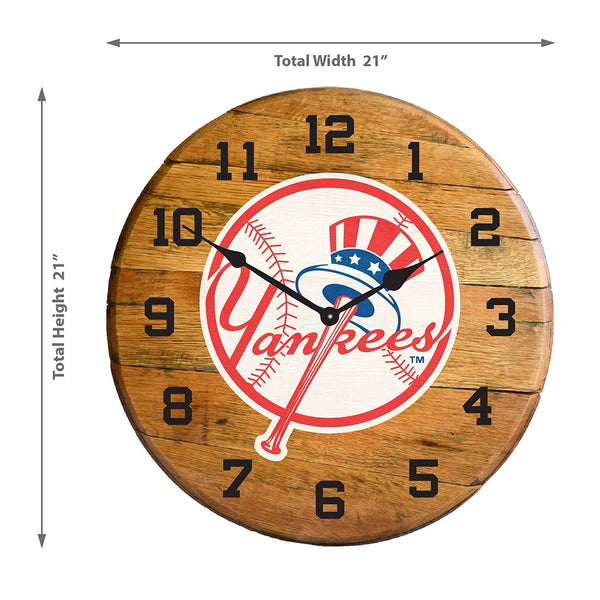 OAK BARREL CLOCK (Various Teams)-Decor-Imperial-GREEN BAY PACKERS-NFL-Game Room Shop