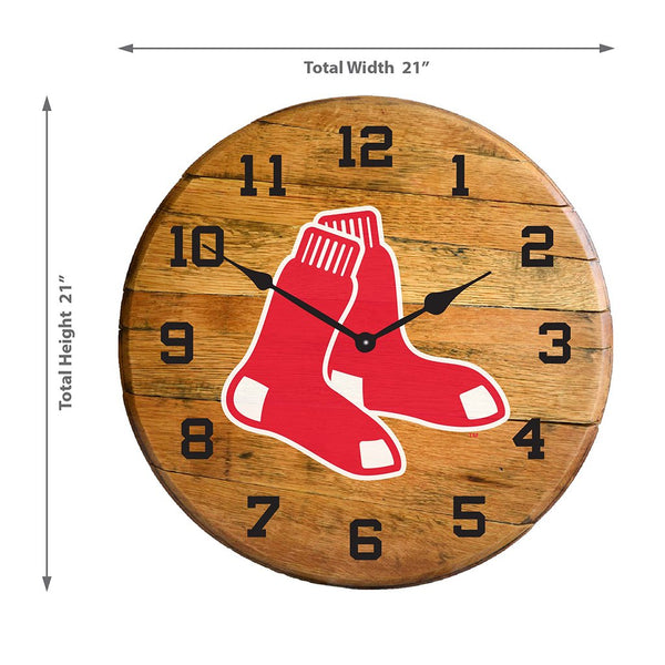 OAK BARREL CLOCK (Various Teams)-Decor-Imperial-GREEN BAY PACKERS-NFL-Game Room Shop