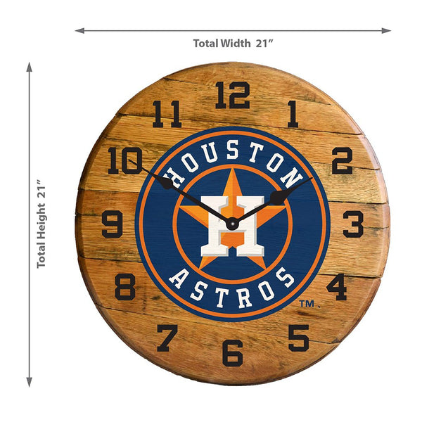 OAK BARREL CLOCK (Various Teams)-Decor-Imperial-GREEN BAY PACKERS-NFL-Game Room Shop