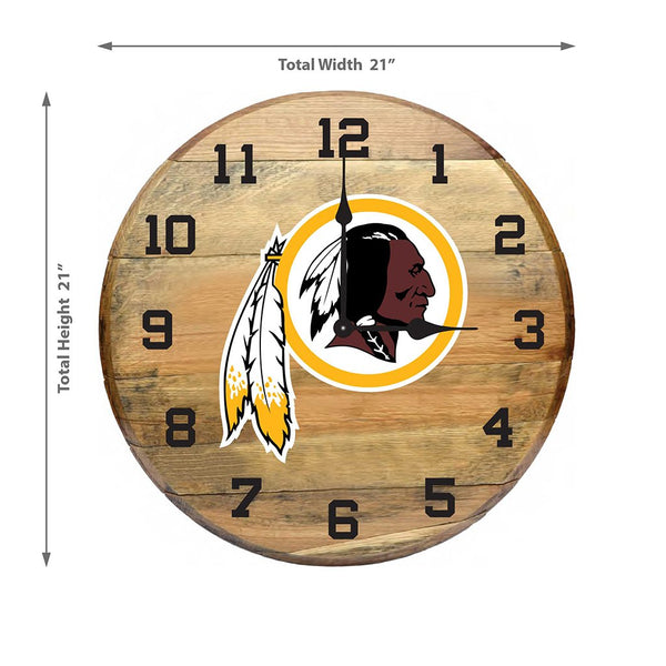 OAK BARREL CLOCK (Various Teams)-Decor-Imperial-GREEN BAY PACKERS-NFL-Game Room Shop