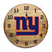 OAK BARREL CLOCK (Various Teams)-Decor-Imperial-NEW YORK GIANTS-NFL-Game Room Shop