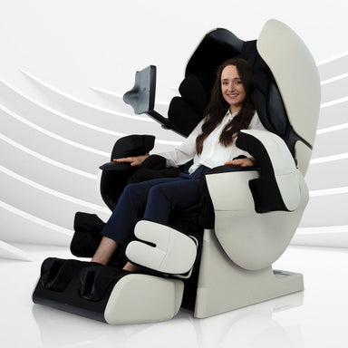 Osaki INADA Ai ROBO Massage Chair-Massage Chairs-Osaki-White/Black-Game Room Shop