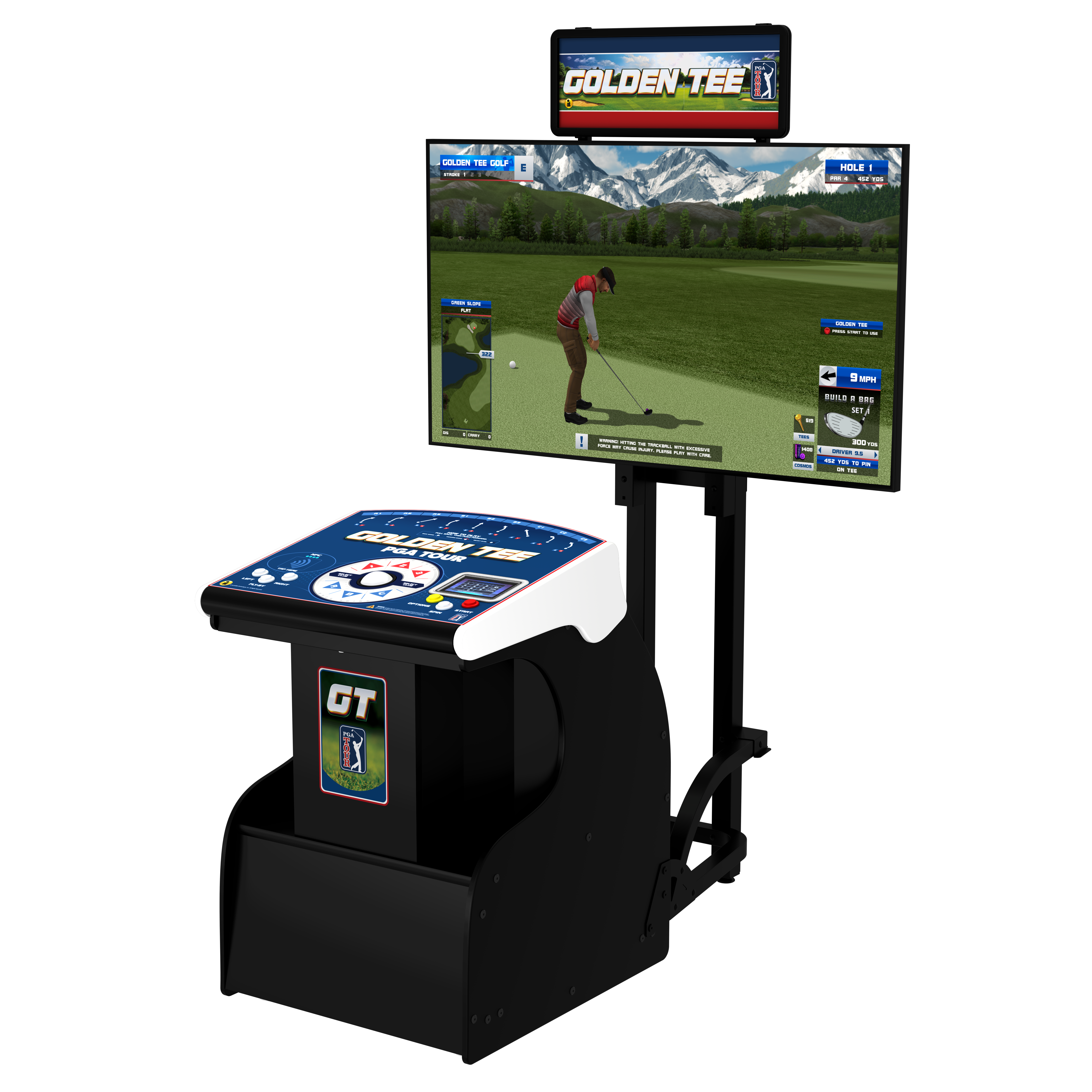 Incredible Technologies Golden Tee PGA TOUR Showpiece PRO-Arcade Games-Incredible Technologies-Showpiece PRO Stand (+$399)-Game Room Shop