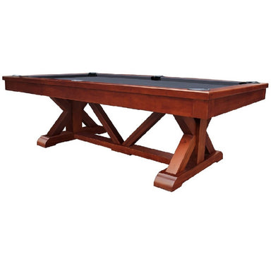 Playcraft Brazos River 8' Slate Pool Table - Leather Drop Pockets-Billiard Tables-Playcraft-Chesnut-No Thank You-Game Room Shop