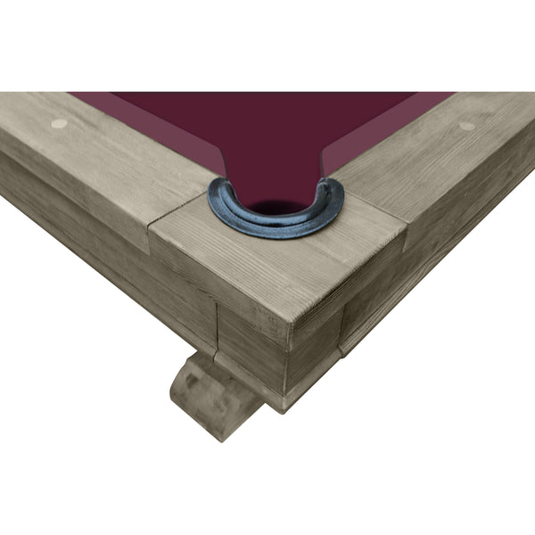 Playcraft Brazos River 8' Slate Pool Table - Leather Drop Pockets-Billiard Tables-Playcraft-Weathered Black-No Thank You-Game Room Shop
