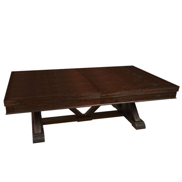 Playcraft Brazos River 8' Slate Pool Table - Leather Drop Pockets-Billiard Tables-Playcraft-Weathered Black-No Thank You-Game Room Shop