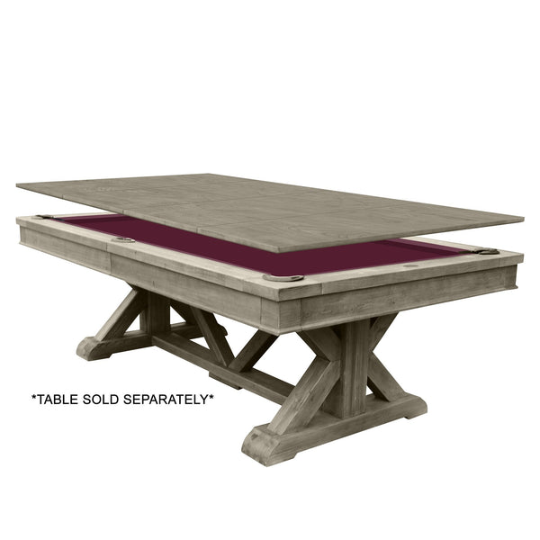 Playcraft Brazos River 8' Slate Pool Table - Leather Drop Pockets-Billiard Tables-Playcraft-Weathered Black-No Thank You-Game Room Shop
