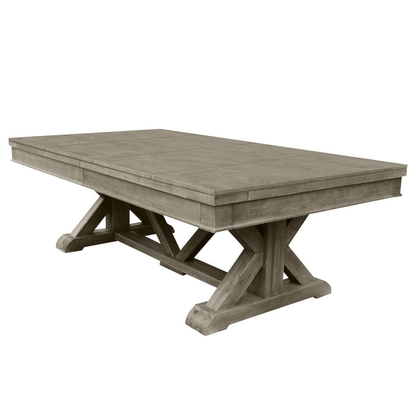 Playcraft Brazos River 8' Slate Pool Table - Leather Drop Pockets-Billiard Tables-Playcraft-Weathered Black-No Thank You-Game Room Shop