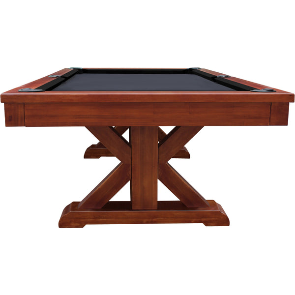 Playcraft Brazos River 8' Slate Pool Table - Leather Drop Pockets-Billiard Tables-Playcraft-Weathered Black-No Thank You-Game Room Shop