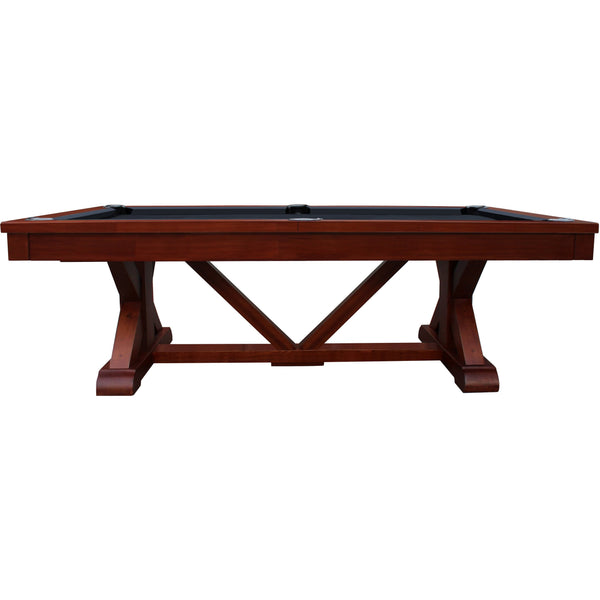 Playcraft Brazos River 8' Slate Pool Table - Leather Drop Pockets-Billiard Tables-Playcraft-Weathered Black-No Thank You-Game Room Shop