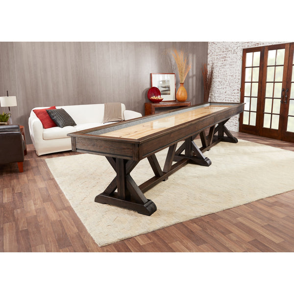 Playcraft Brazos River Pro-Style Shuffleboard Table-Shuffleboard Tables-Playcraft-12' Length-Weathered Grey-Game Room Shop