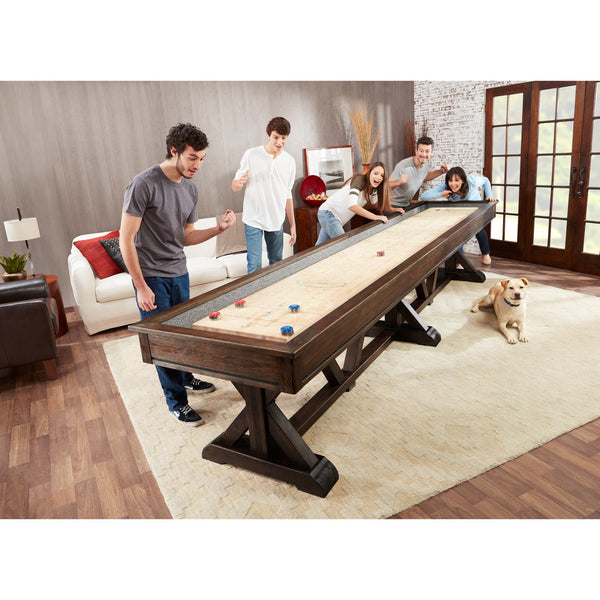 Playcraft Brazos River Pro-Style Shuffleboard Table-Shuffleboard Tables-Playcraft-12' Length-Weathered Grey-Game Room Shop