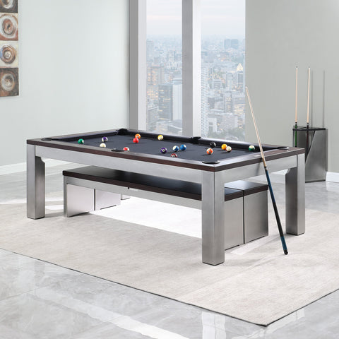 Image of Playcraft Genoa Slate Pool Table with Dining Top-Billiard Tables-Playcraft-7' Length-No Thank You-Game Room Shop