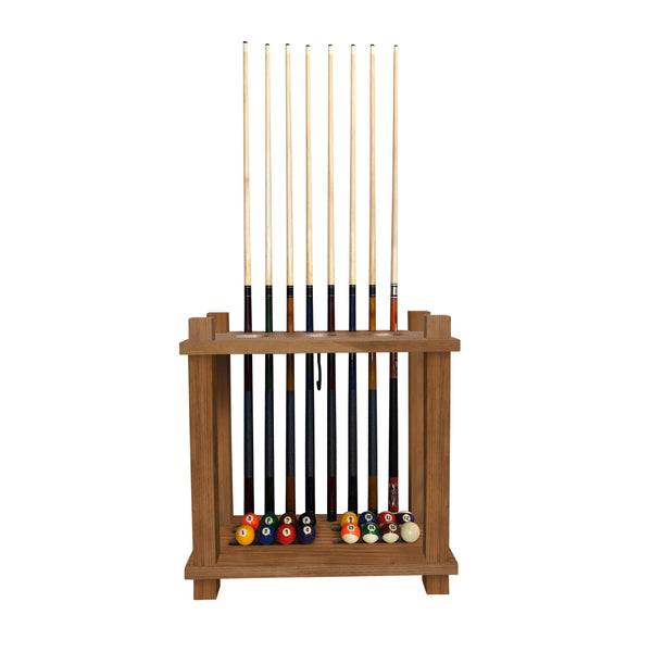 Playcraft Premium Hardwood Billiard Floor Rack-Billiard Cue Racks-Playcraft-Toffee-Game Room Shop