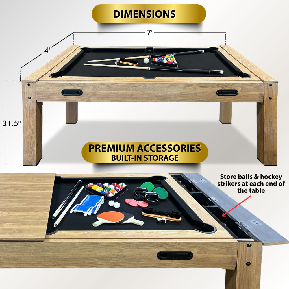 Freetime Fun The Transformer 7' 4 in 1 Multi-Game Table