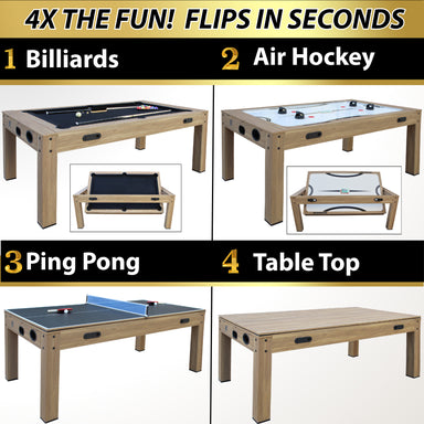 Freetime Fun The Transformer 7' 4 in 1 Multi-Game Table-Multi-Game Tables-Freetime Fun-Game Room Shop