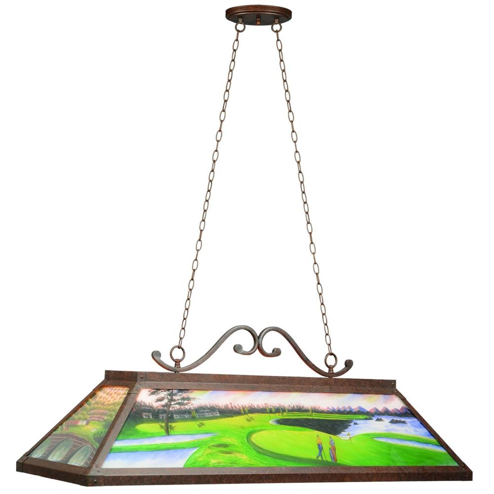 RAM Game Room 48" Hand-painted Golf Course Billiard Light RP 48 GOLF - Game Room Shop