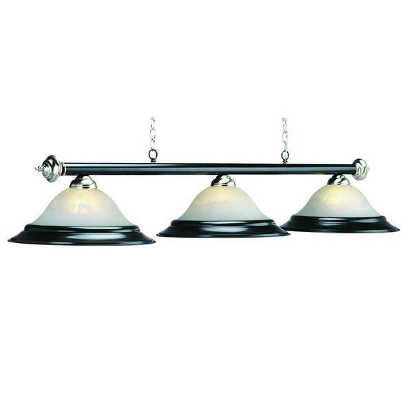 RAM Game Room 60" 3 Lt Billiard Light - Matte Blk/St - Game Room Shop