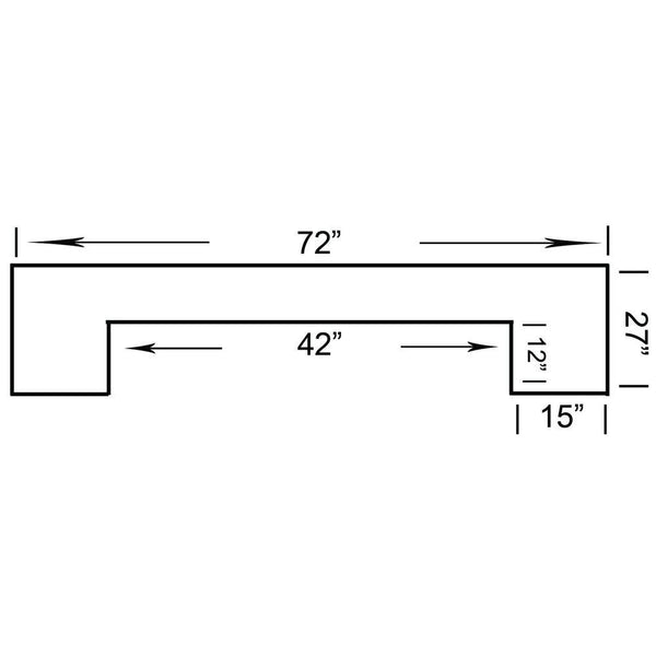 RAM Game Room 72" Bar - Black - Game Room Shop