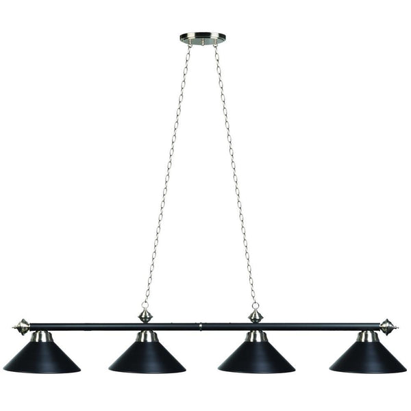 RAM Game Room 78" 4 Lt Billiard Light - Matte Blk/ St - Game Room Shop